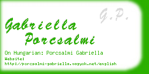 gabriella porcsalmi business card